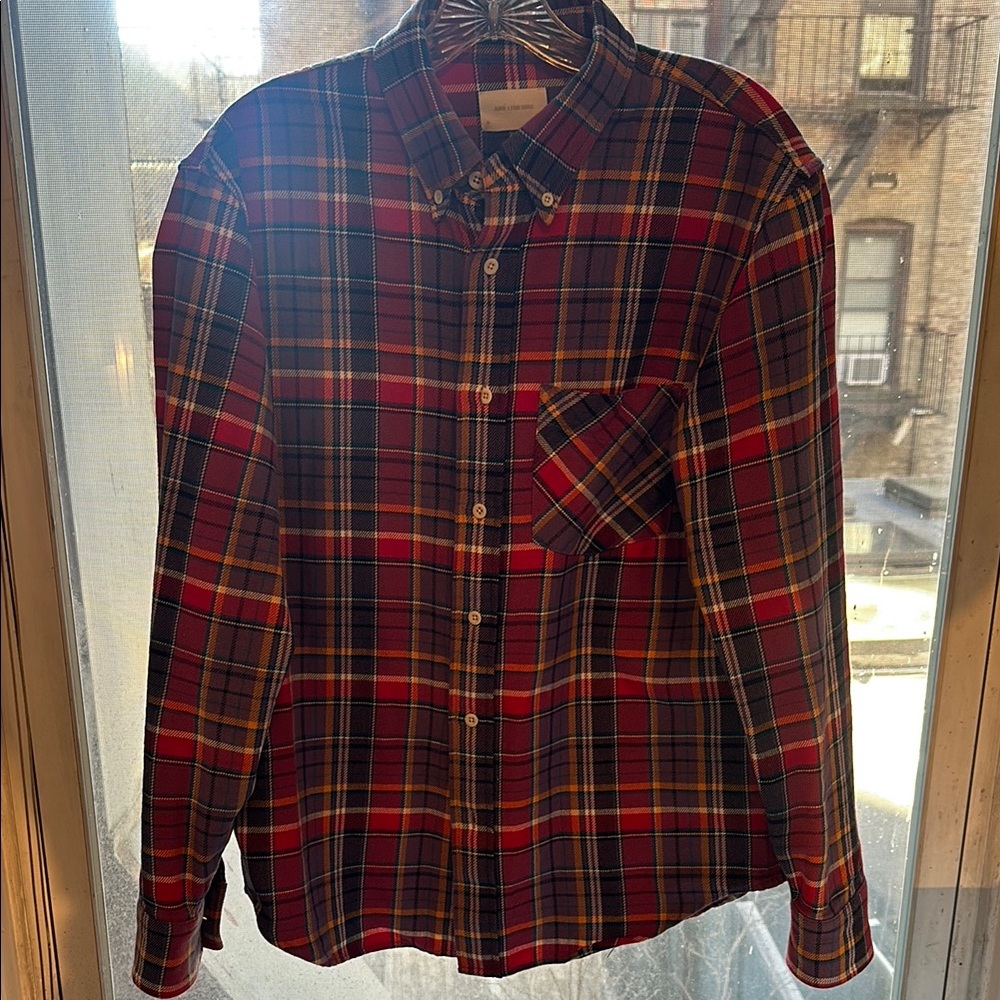 Aimé Leon Dore Men's Plaid Shirt - Red and Blue